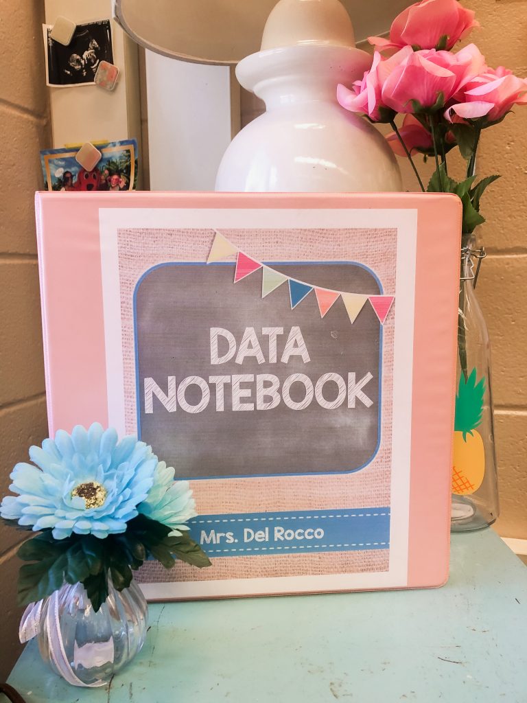 teacher pink data notebook