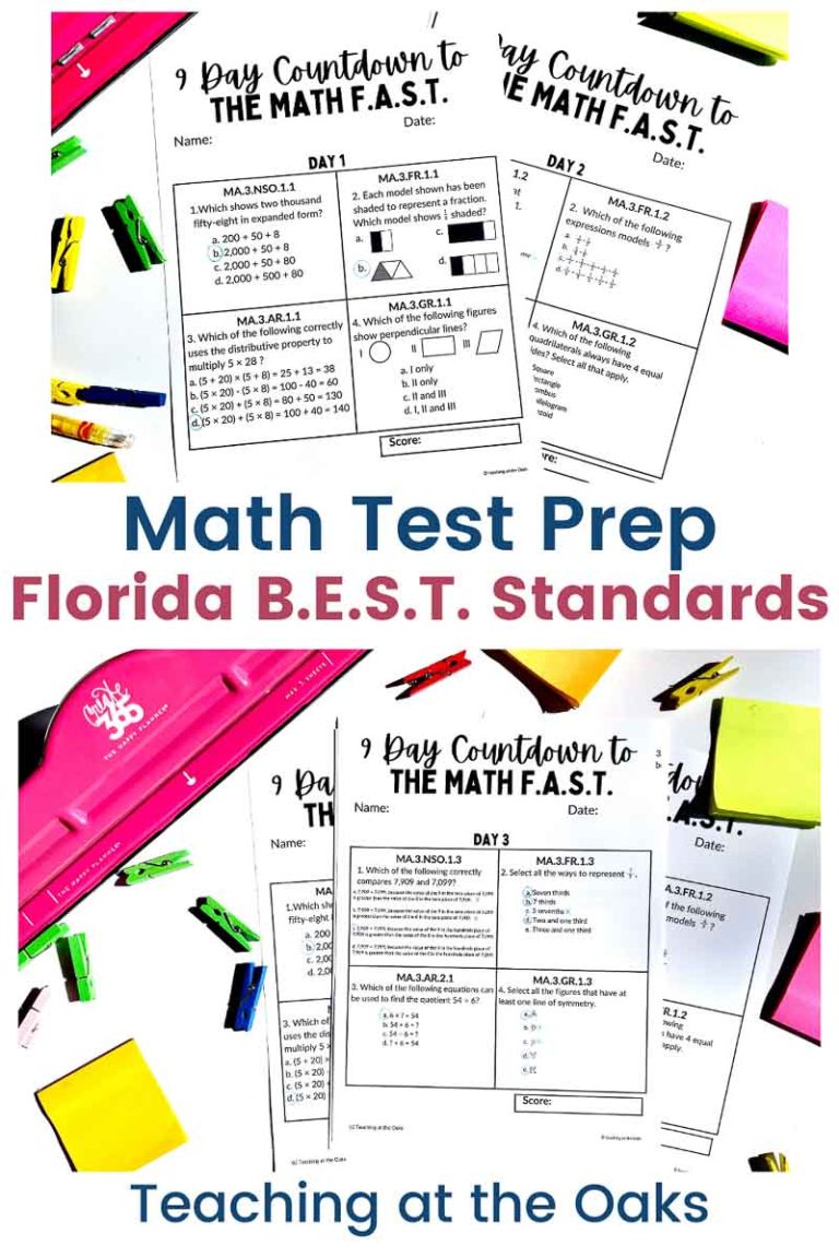Florida BEST Math Test Prep for Upper Elementary